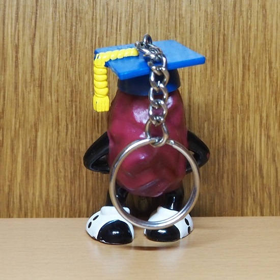  California raisin figure PVC trumpet student hat key holder 1988 Vintage Ame toy Ad ba Thai Gin g