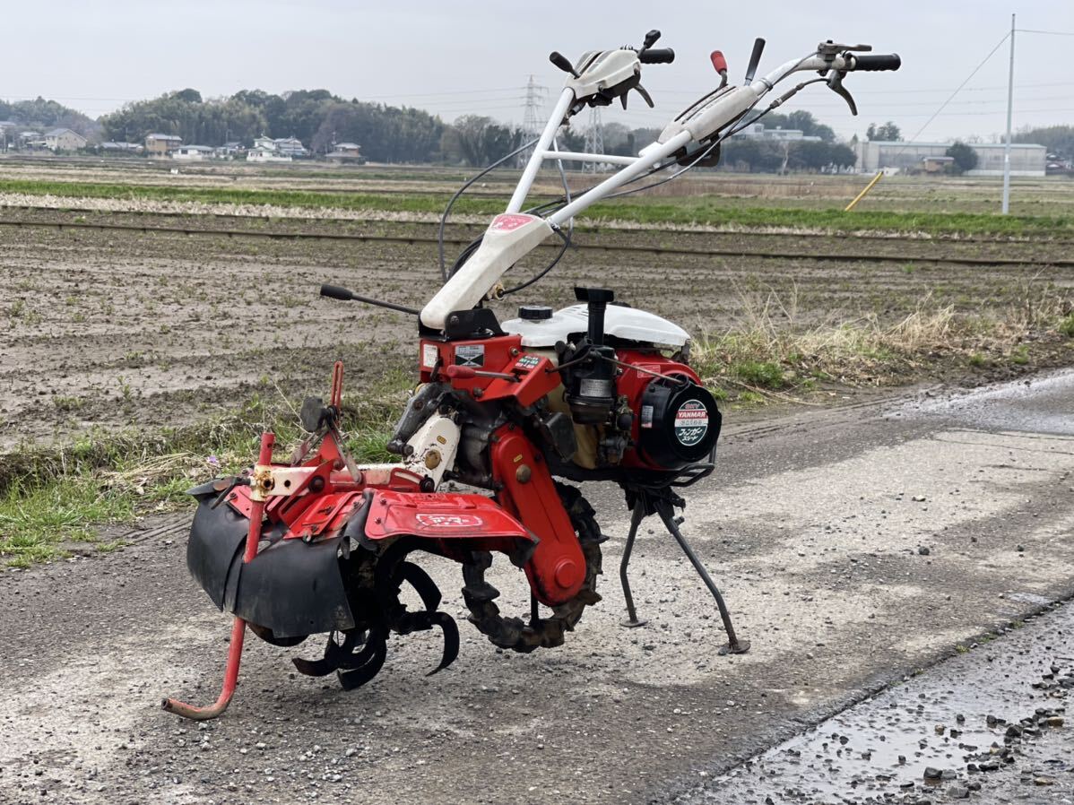 【茨城県発】（3）ヤンマー ふらみんご PSC40農用トラクター ネギ管理機 耕運機 逆回転可 一輪耕運機 引き取り限定 発送不可の画像4