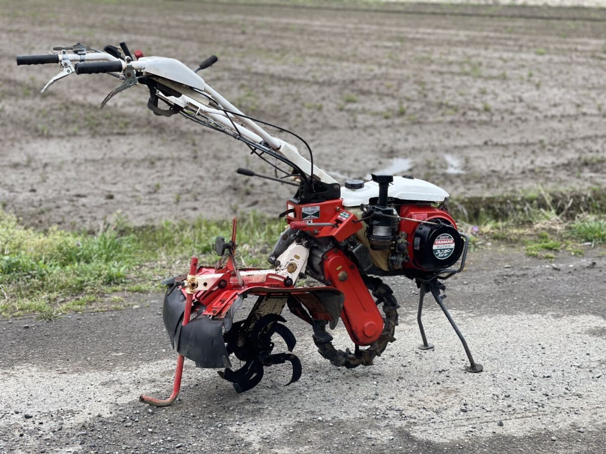 【茨城県発】（3）ヤンマー ふらみんご PSC40農用トラクター ネギ管理機 耕運機 逆回転可 一輪耕運機 引き取り限定 発送不可の画像2