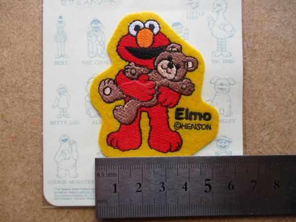 90s セサミストリート SESAME STREET エルモ ELMOワッペン/熊くまHENSONテレビmuppet characterアメリカNYマペットPATCHキャラクター S47_画像10