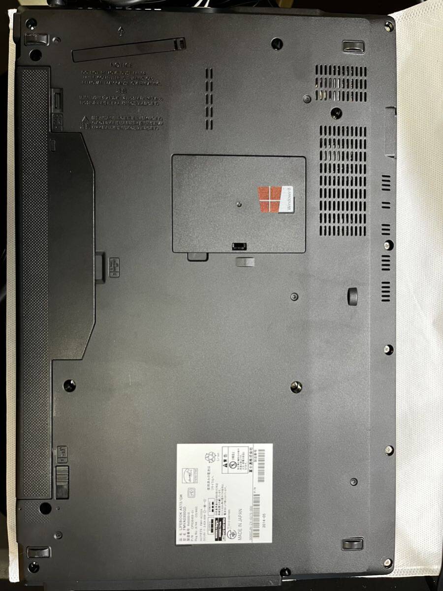 【Fujitsu】新品SSD搭載！Office2013 Professional LIFE BOOK A573/GW i3-3120 2.5GHz/4GB/SSD512GB/DVD-Rw 動作良好・中古_画像8