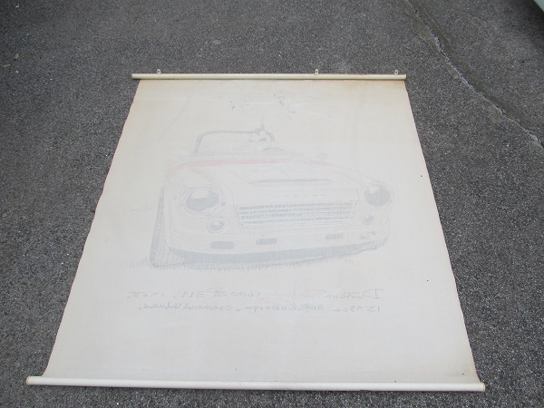  Datsun Fairlady SP311 tapestry ( Racer real writing brush autograph )!