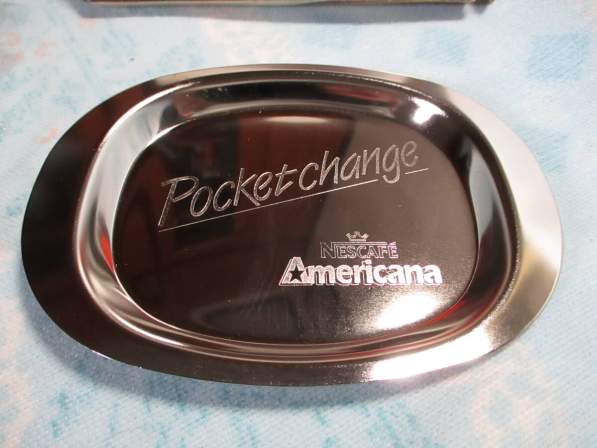 元箱入り未使用★激レア希少品　NESCAFE ネスカフェ Americana アメリカーナ Pocketchange オーバーナイター 小皿 ノベルティ★P_画像4