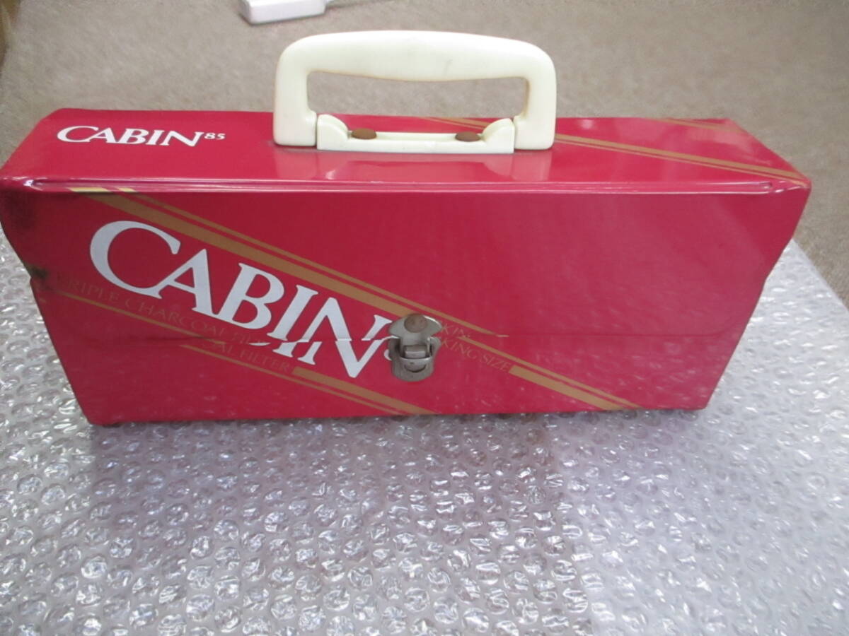 昭和レトロ旧車に必須★CABIN 85 赤 キャビン カセット ケース テープ 16本入れ たばこ 煙草 収納 喫煙グッズ★60
