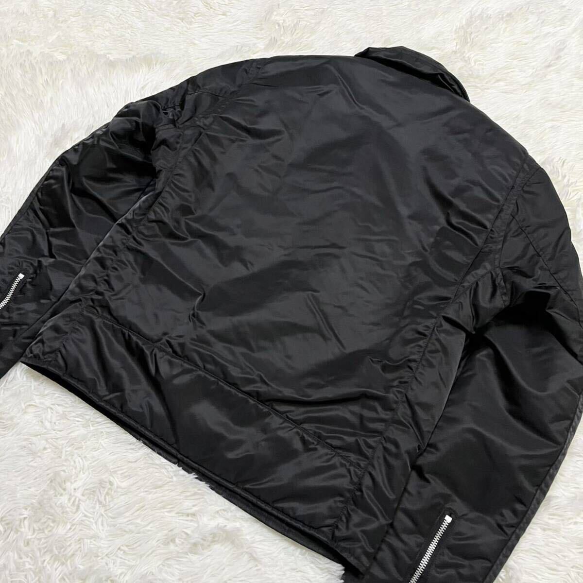 ultimate beautiful goods super rare lining camouflage Schott /Schott double rider's jacket blouson nylon quilting camouflage men's 40 L black black 