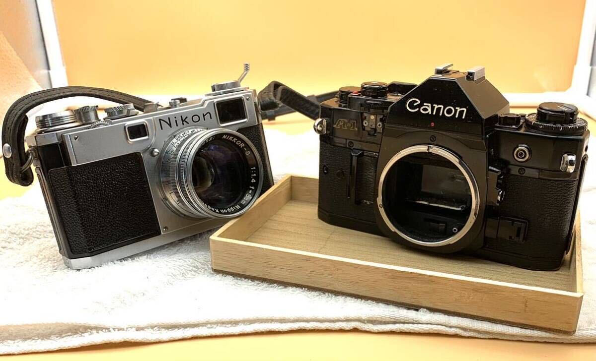 【ジャンク品】Canon A-1 Nikon ニコン カメラ NIKON ボディ フィルムカメラ※ 動作未確認の画像1