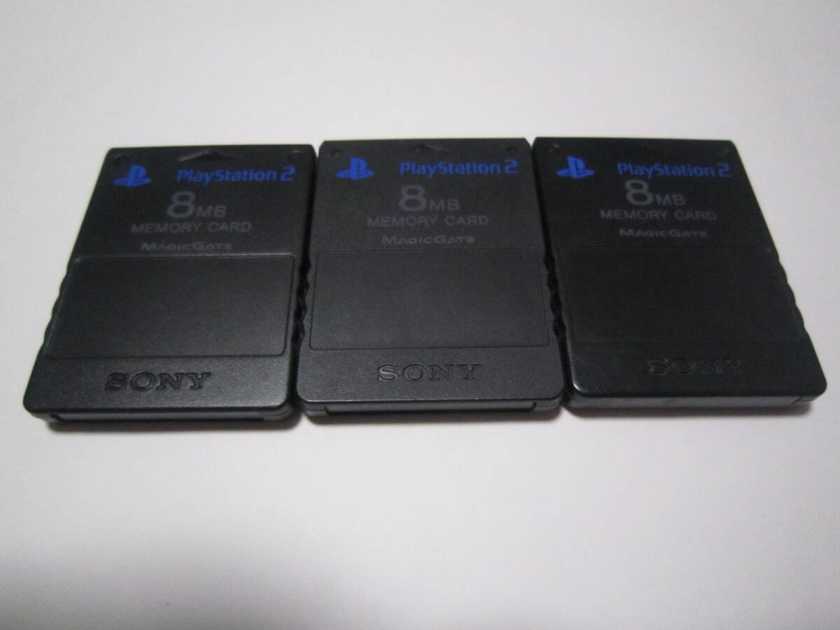 PS2 プレイステーション2 メモリーカード 3枚 SONY 動作確認済_画像1