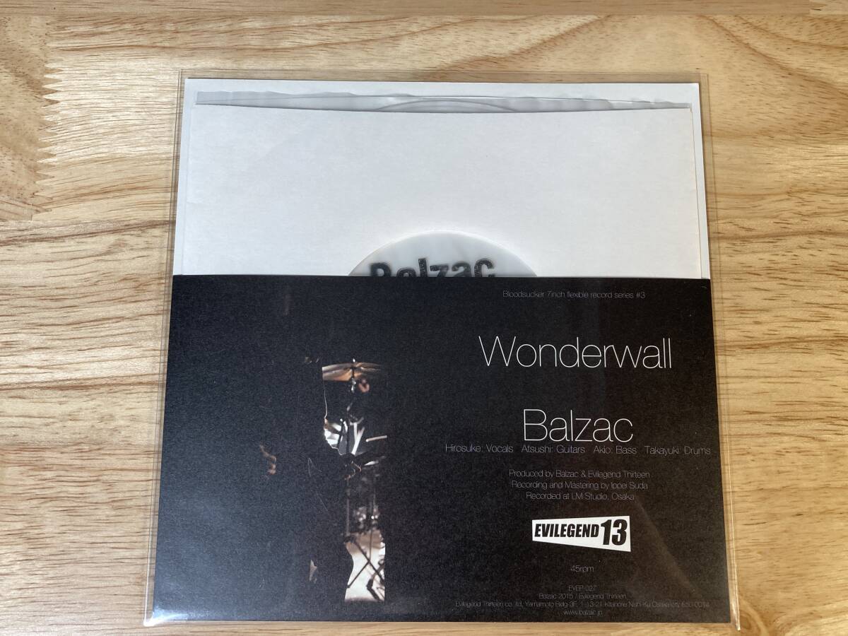 ライブ会場限定 バルザック BALZAC / WONDERWALL　パンク レコード vinyl ソノシート_画像2