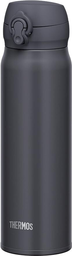 サーモス 水筒 真空断熱ケータイマグ 600ml スモークブラック 飲み口外せてお手入れ簡単 軽量タイプ ワンタッチオープン 保温保冷 JNL-606の画像2