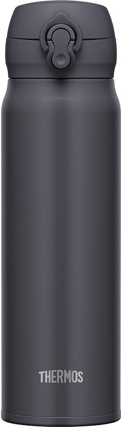 サーモス 水筒 真空断熱ケータイマグ 600ml スモークブラック 飲み口外せてお手入れ簡単 軽量タイプ ワンタッチオープン 保温保冷 JNL-606の画像1