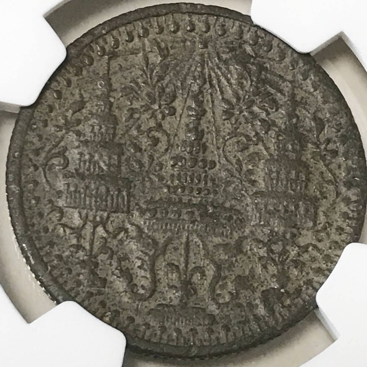 ★(1862) タイ王国　1/8 FUANG硬貨　チャクラ・象　NGC AU DETAILS ENVIRONMENTAL DAMAGE_画像5