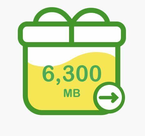 mineo マイネオ パケットギフト 約6GB (6300MB) ☆の画像1