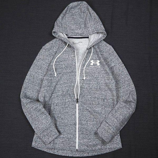 P570 新品 UNDER ARMOUR アンダーアーマー 上下セット スウェット パーカー パンツ セットアップ L グレー_画像2