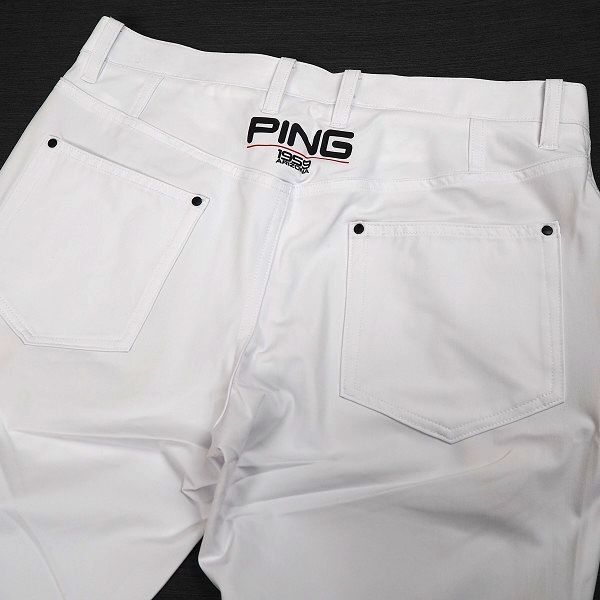 R288 新品 PING ピン ゴルフ 4WAYストレッチ 春夏 パンツ 5ポケット クロスムービング LL ホワイトの画像7