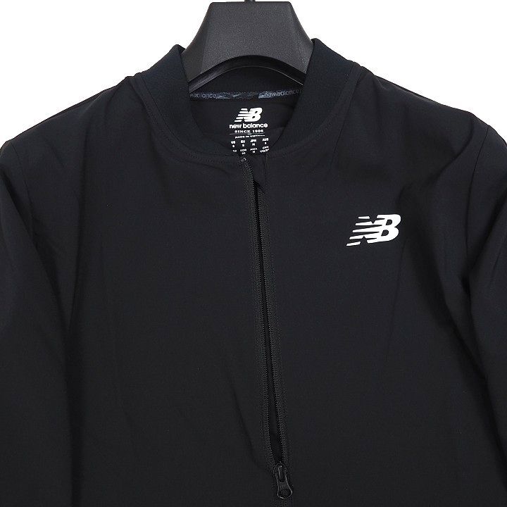 R350 新品 New Balance ニューバランス ストレッチ ウーブン ジャケット ゴルフ ブルゾン 軽量 M ブラックの画像4