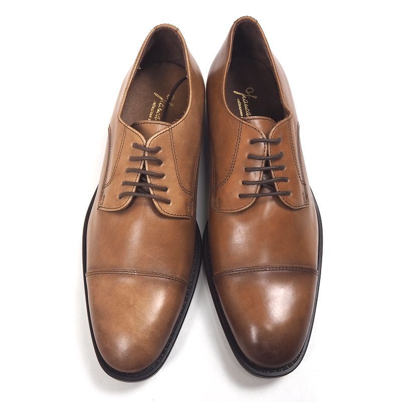 P959 未使用品 ジャンカルロモレリ ストレートチップ ビジネスシューズ 本革 GIANCARLO MORELLI (サイズ:25-25.5cm) 紳士靴 f-18_画像2