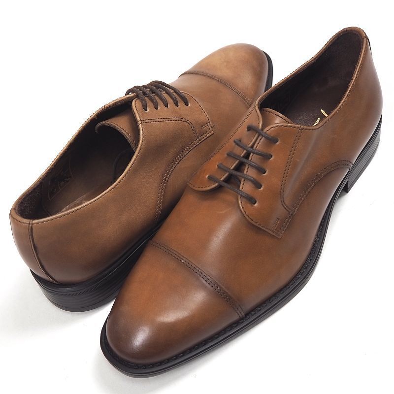 P959 未使用品 ジャンカルロモレリ ストレートチップ ビジネスシューズ 本革 GIANCARLO MORELLI (サイズ:25-25.5cm) 紳士靴 f-18_画像5