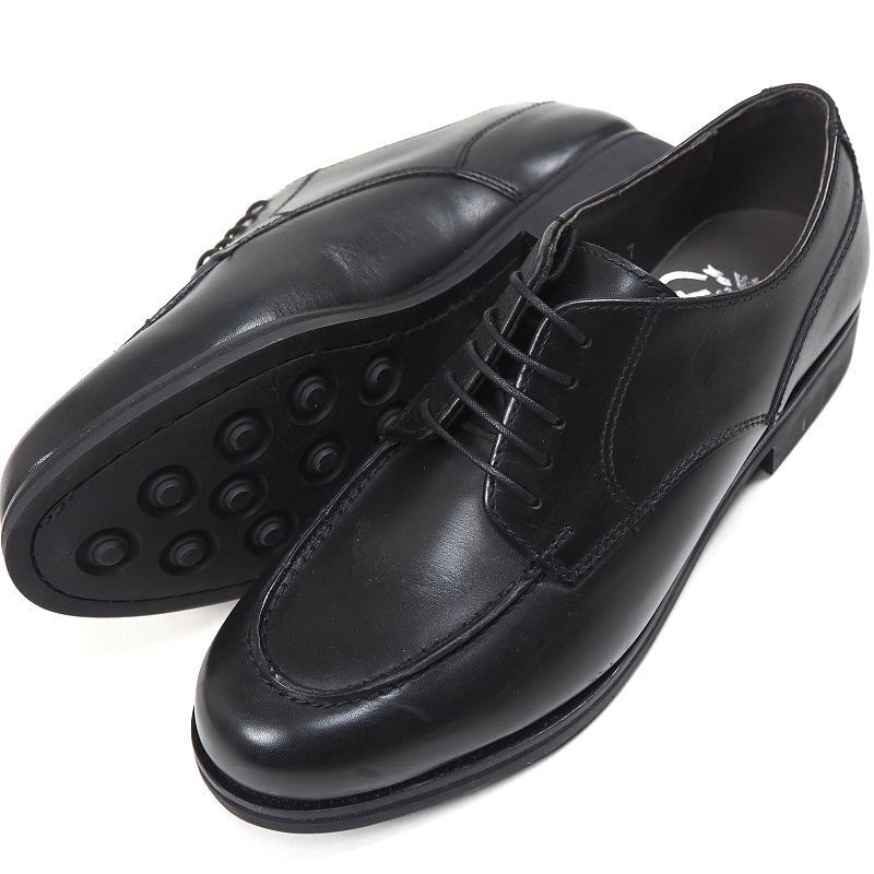 P961 未使用品 ホーキンス 本革 Uチップ ビジネスシューズ HAWKINS ボロネーゼ製法 25.0cm メンズ 紳士靴 e-22_画像1