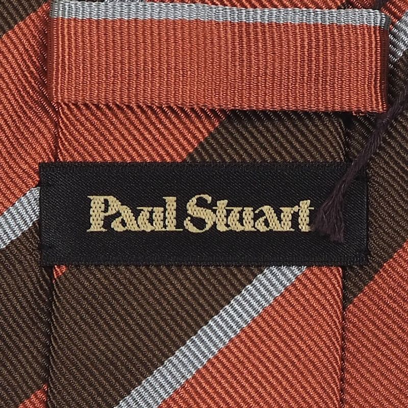 新品 定価1.6万 ポールスチュアート 日本製 シルク レジメンタル ネクタイ Paul Stuart ビジネス の画像4