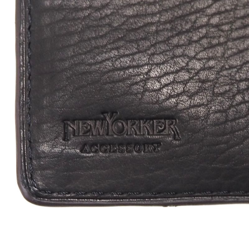 未使用 ニューヨーカー 牛革 マディソン レザー 二つ折り 財布 NEW YORKER NYK095 コゲチャ_画像5
