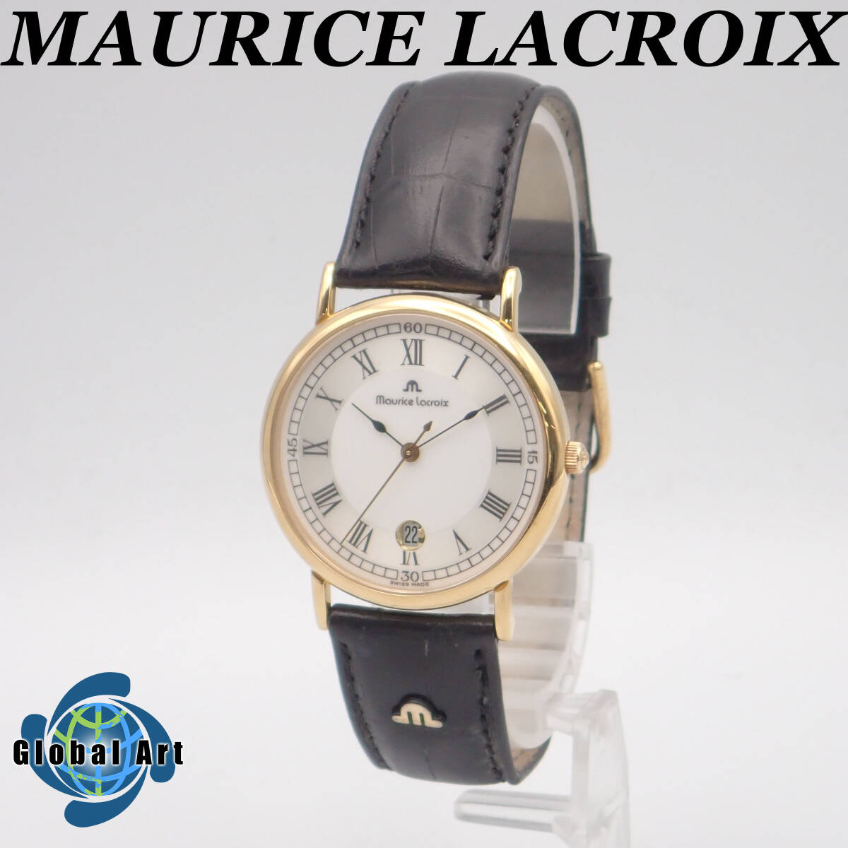 え03302/MAURICE LACROIX モーリスラクロア/クオーツ/メンズ腕時計/ローマン/文字盤 シルバー/69686/ジャンクの画像1