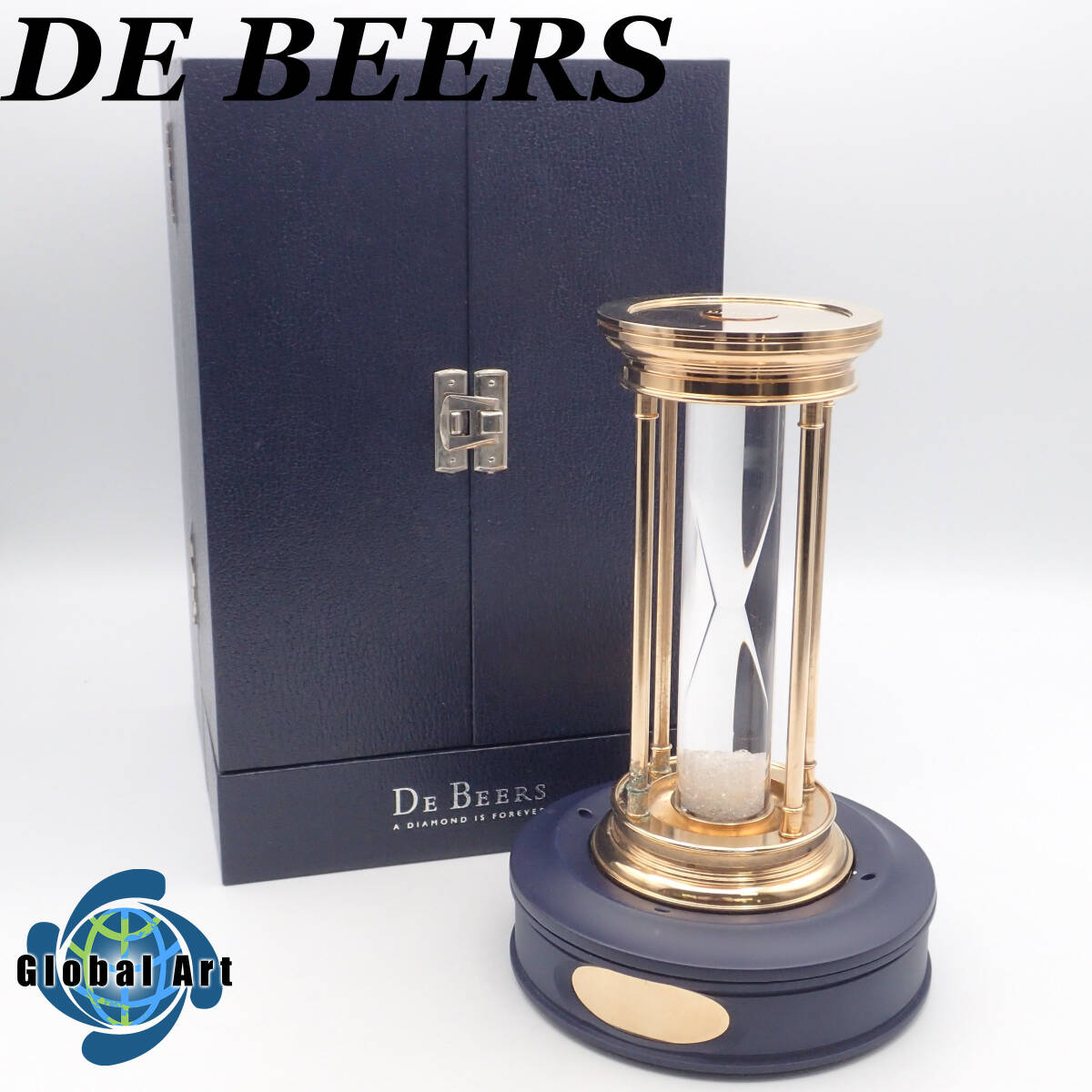 え03233/DE BEERS デビアス/ダイヤモンド アワーグラス/砂時計/2000年限定 ミレニアム記念/ケース付の画像1