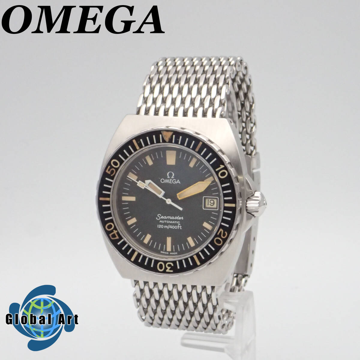 え03419/OMEGA オメガ/シーマスター/自動巻/メンズ腕時計/120M/文字盤 ブラックの画像1