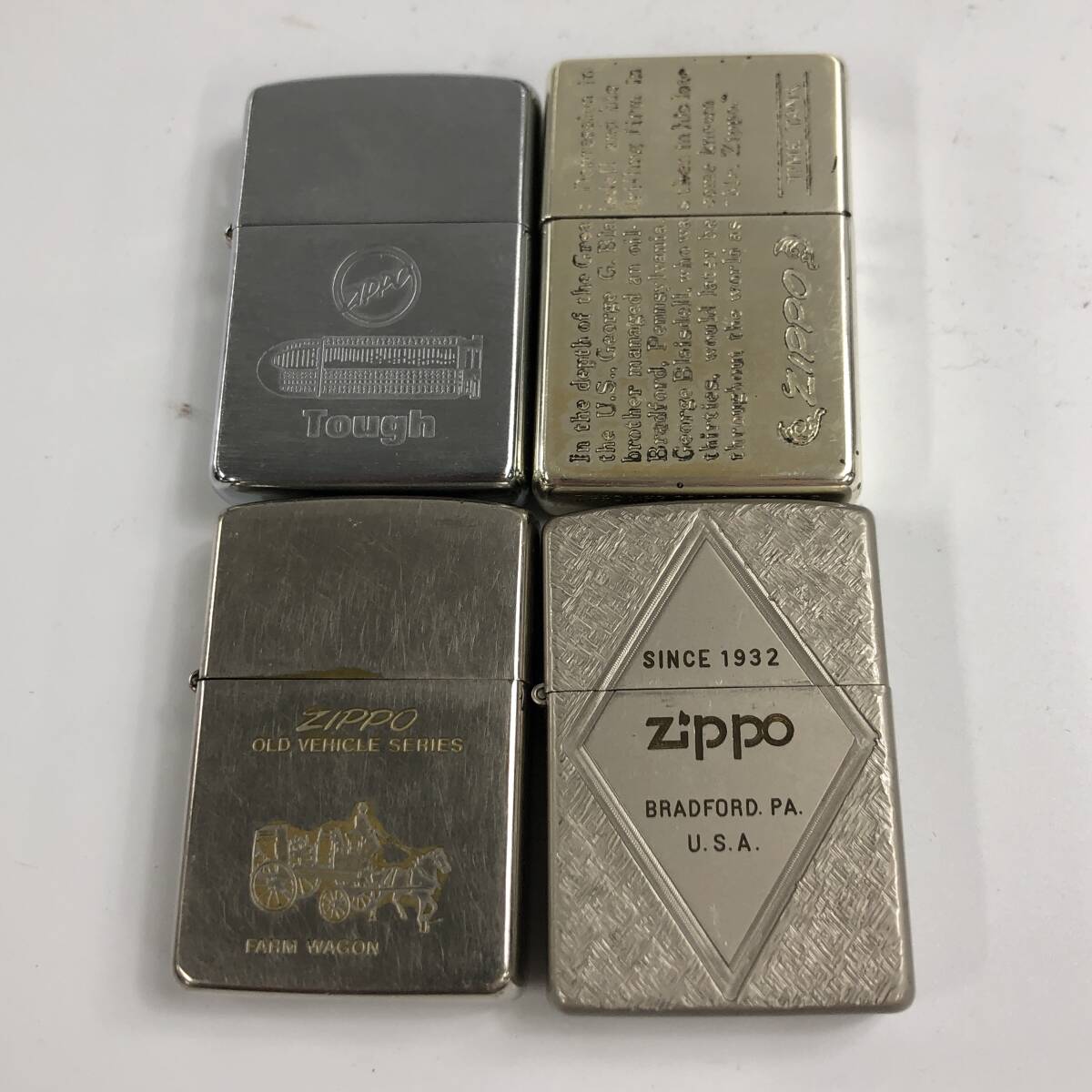 ★E03740/ZIPPO ジッポー/オイルライター 等/Tough/自由の女神/ファームワゴン 等/1999/1995 他/まとめて/計10点セット/火花OK含の画像3