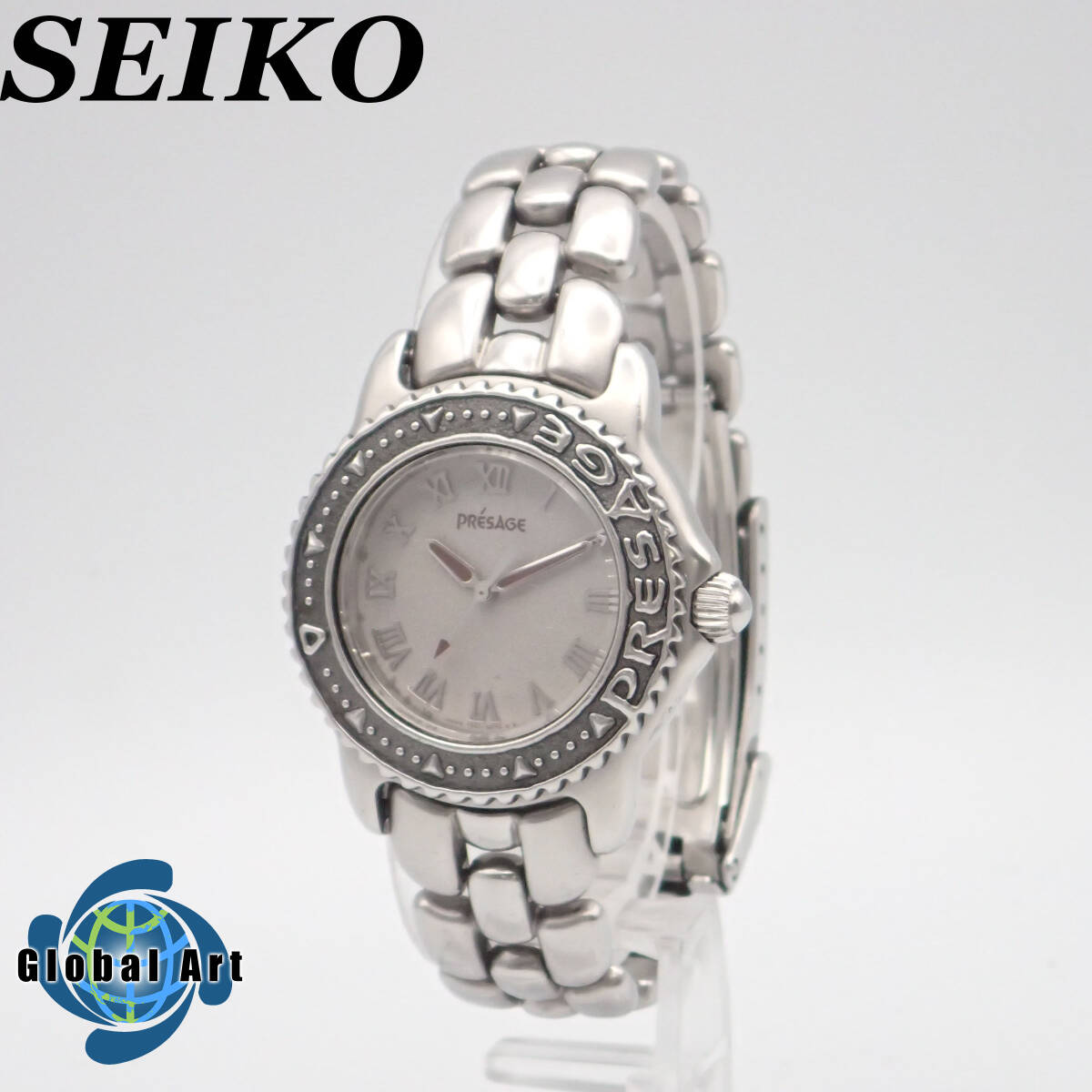 え03268/SEIKO セイコー/プレサージュ/クオーツ/メンズ腕時計/ローマン/文字盤 グレー/7N01-6230の画像1