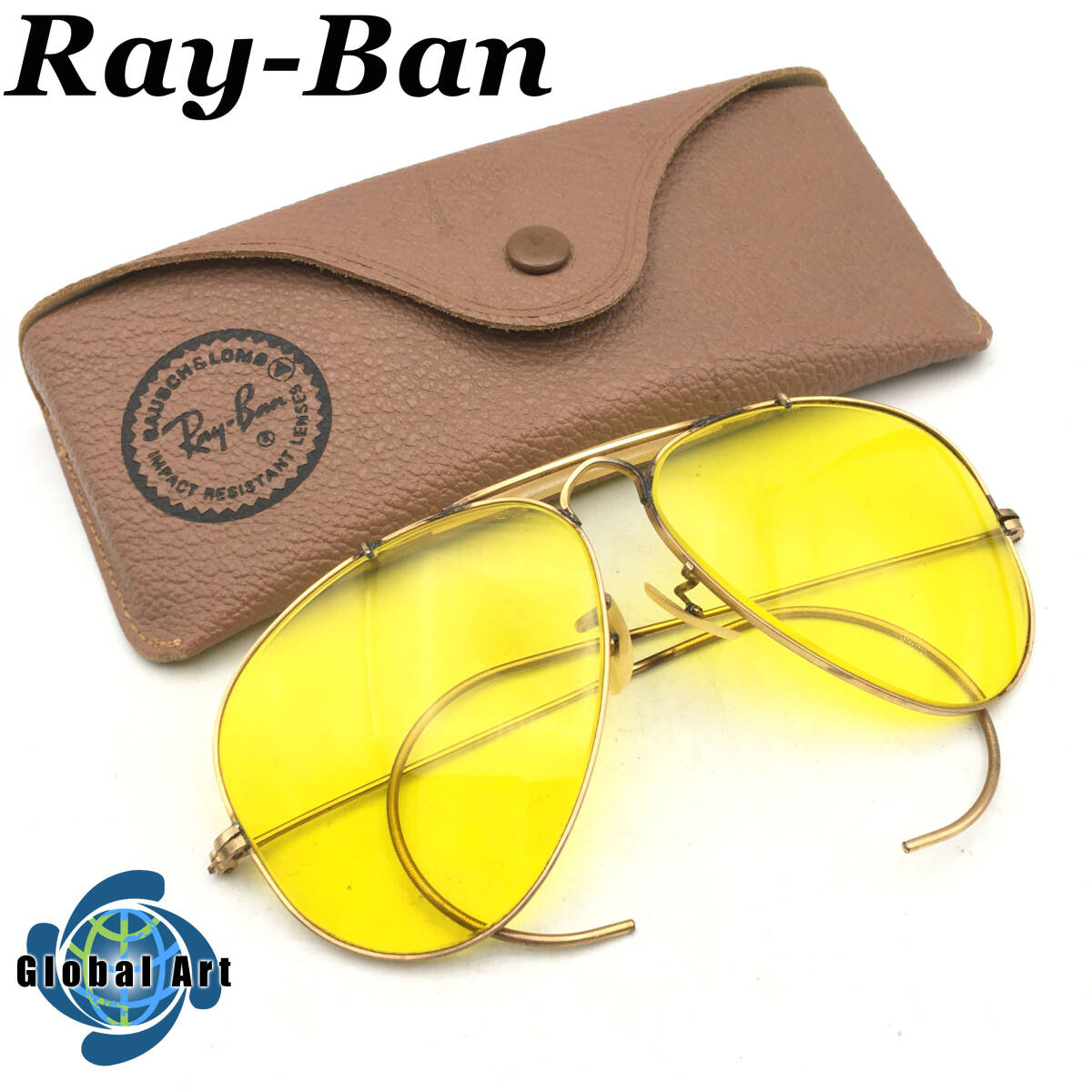 ★E04165/B&L/Ray-Ban レイバン/サングラス/1/20 10K GF/カリクローム/シューター/ティアドロップ/ケース付_画像1