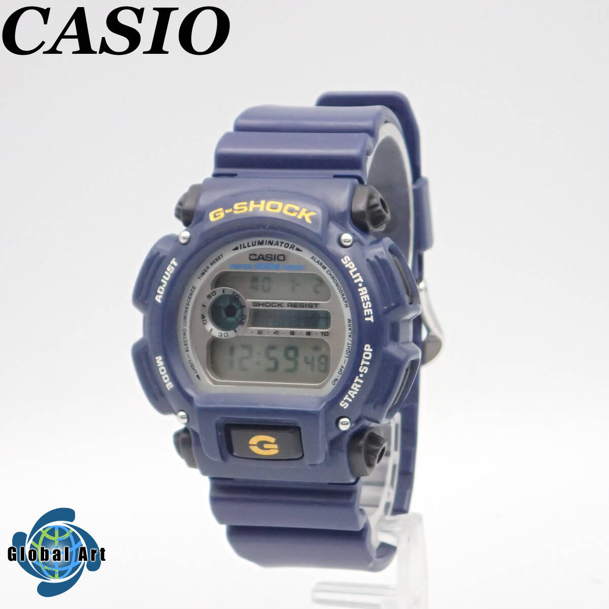 え02141/CASIO カシオ/G-SHOCK/クオーツ/メンズ腕時計/200M/ネイビー/DW-9052_画像1
