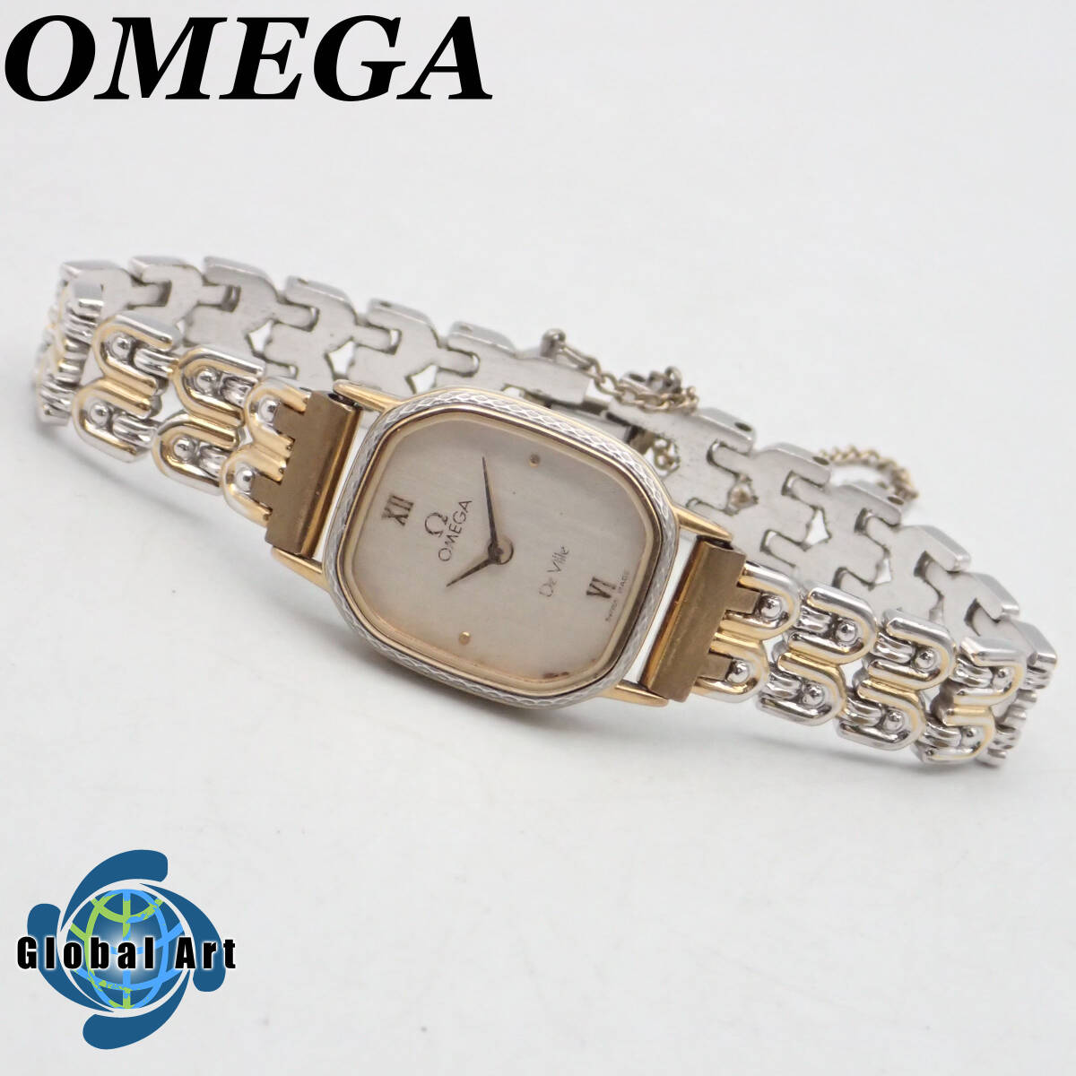 え04101/OMEGA オメガ/デビル/クオーツ/レディース腕時計/文字盤 シルバーの画像1