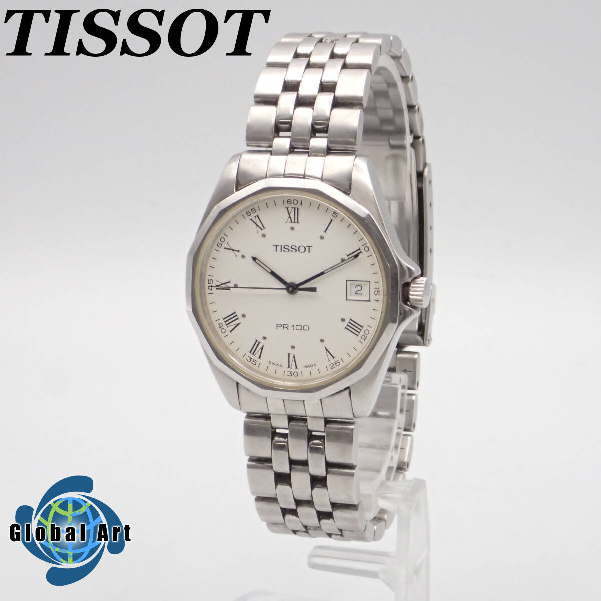 え04079/TISSOT ティソ/PR100/クオーツ/メンズ腕時計/ローマン/文字盤 ホワイト/P362/462_画像1