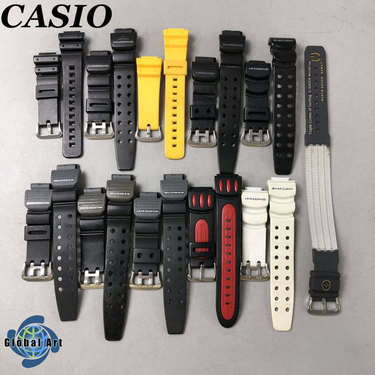え03545/CASIO カシオ/G-SHOCK/腕時計用/ベルトのみ/ラグ幅 約16㎜/まとめて/計11点セット_画像1