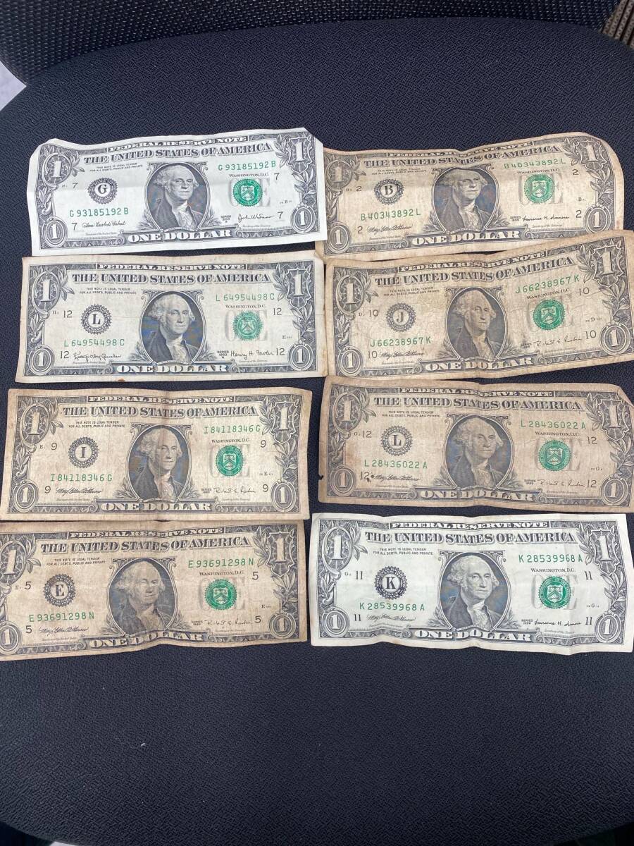 **4406A America 1 dollar .. summarize 8 sheets 8 dollar America dollar ONE DOLLAR note storage goods **