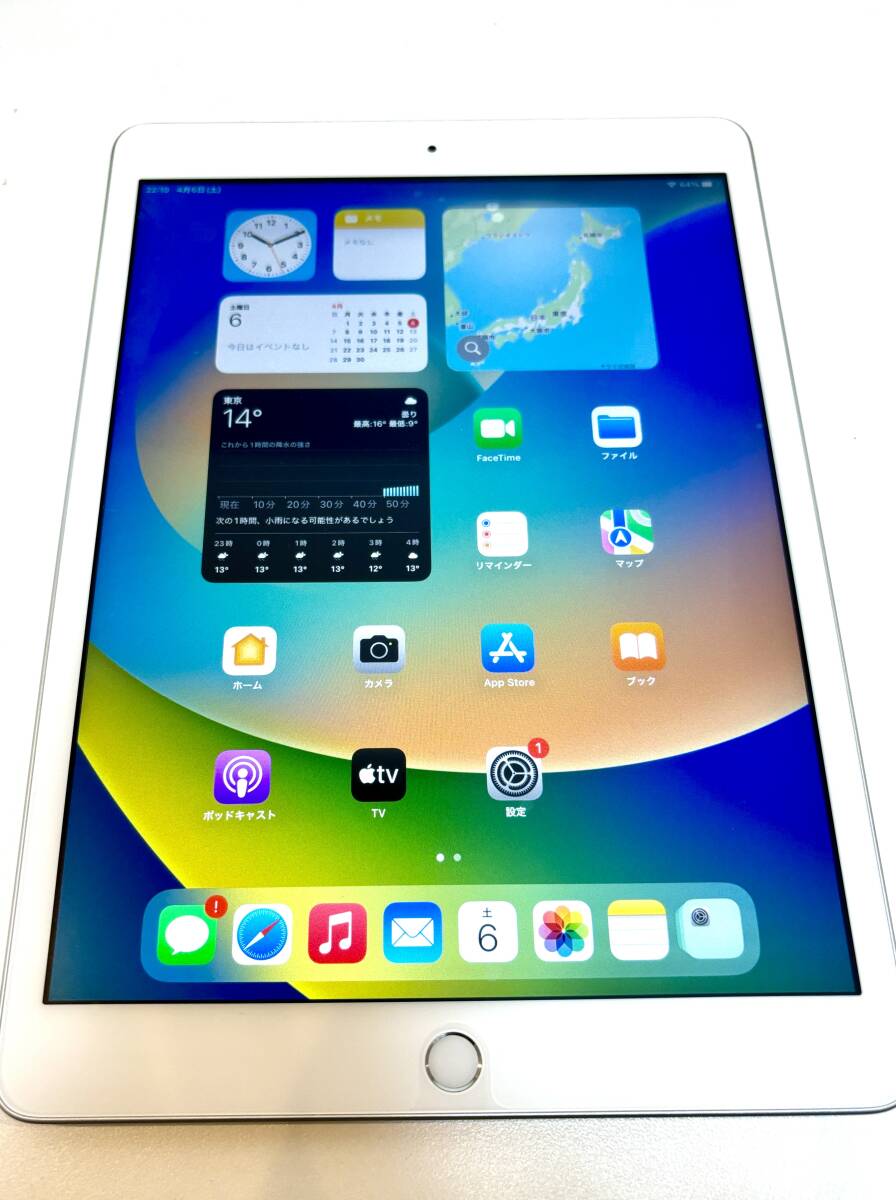 ■美品■Apple iPad 第7世代 WiFi 128GB シルバー (7th Gene 2019 MW782J/A A2197) Wi-Fiモデル 2019年モデル OS16.6.1の画像1