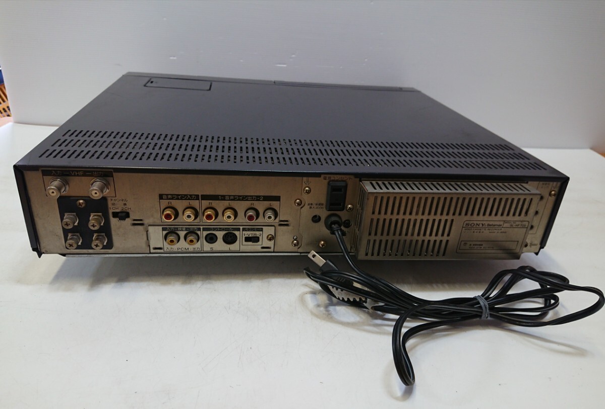 管理1113 SONY ソニー βデッキ ベータデッキ ハイバンド SL-HF705 ステレオビデオカセットレコーダー 通電確認済み ジャンクの画像9