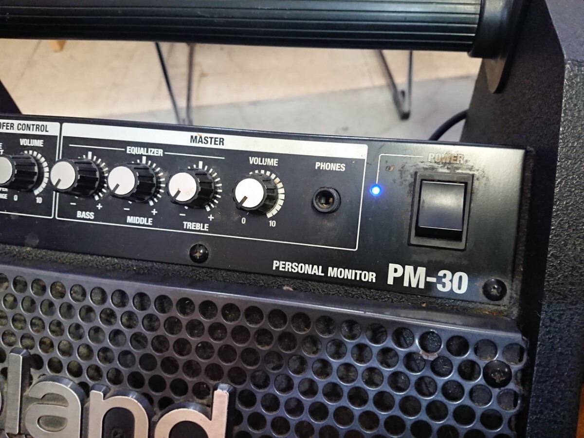 管理1148 Roland ローランド V-Drums パーソナル モニター personal monitor PM-30 動作確認済み 現状品