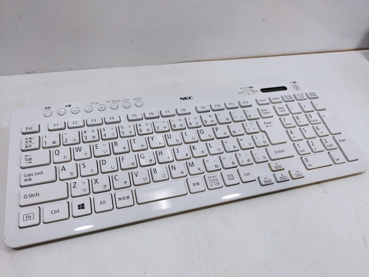 管理1050 NEC ワイヤレス キーボード KG-1129 通電のみ_画像1