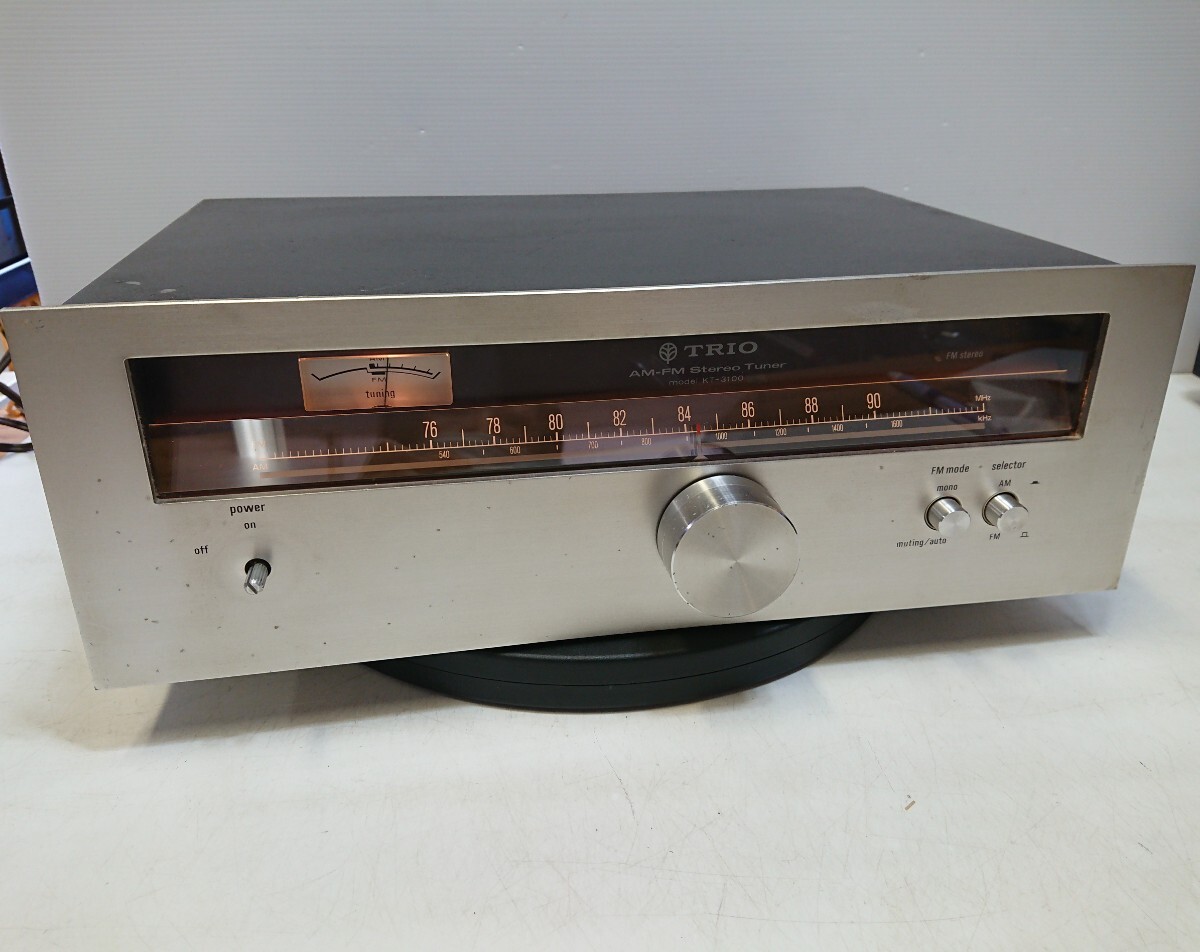 管理0902 TRIO トリオ AM-FM STEREO TUNER KT-3100 チューナー 通電確認済み ジャンク