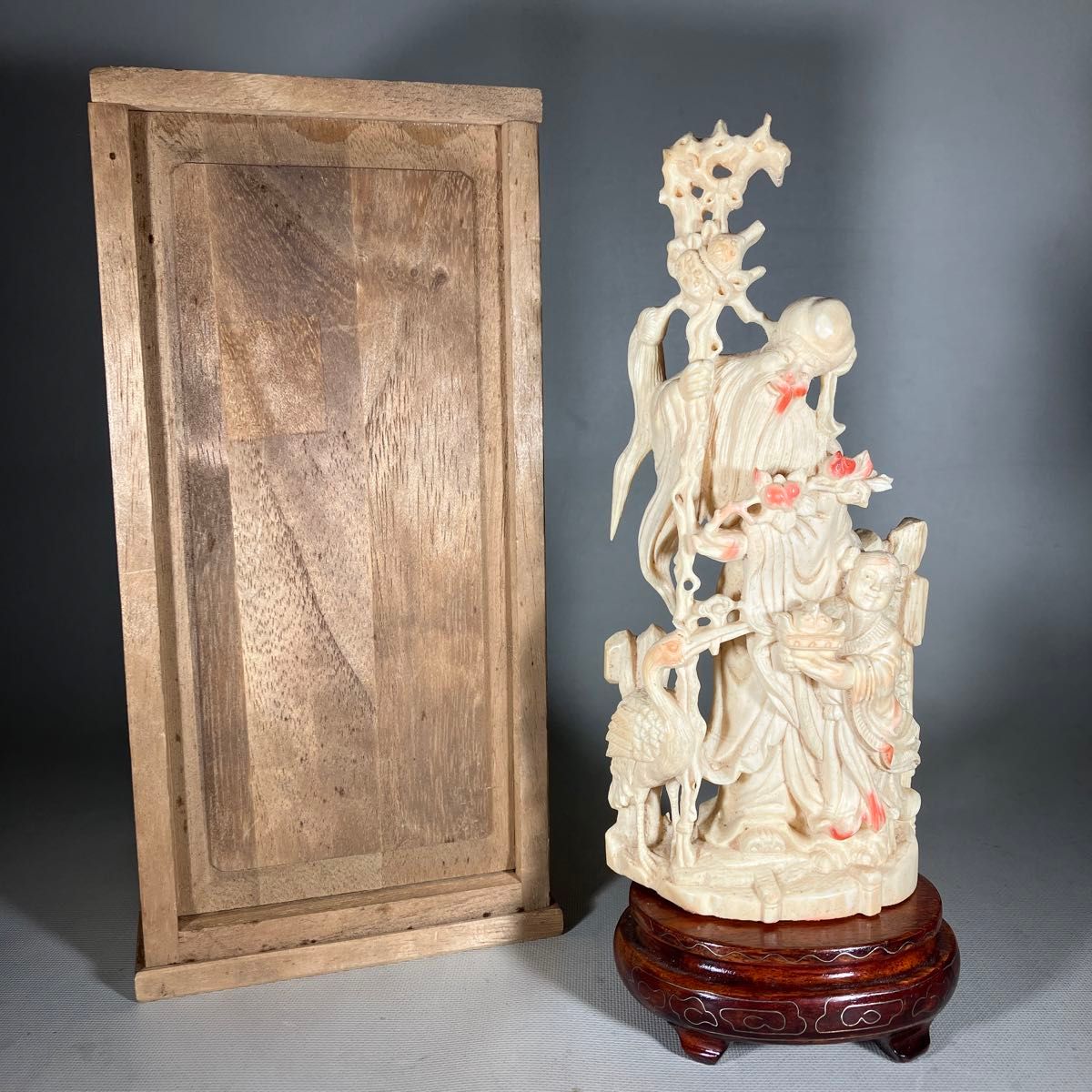 赤アイボリー 天然素材 特殊白材 嘴 合い箱 彫刻工芸品 置物 インテリア 彫刻| 赤アイボリー 天然素材 特殊白材 嘴 合い箱 彫刻工芸品 置物 インテリア 彫刻|