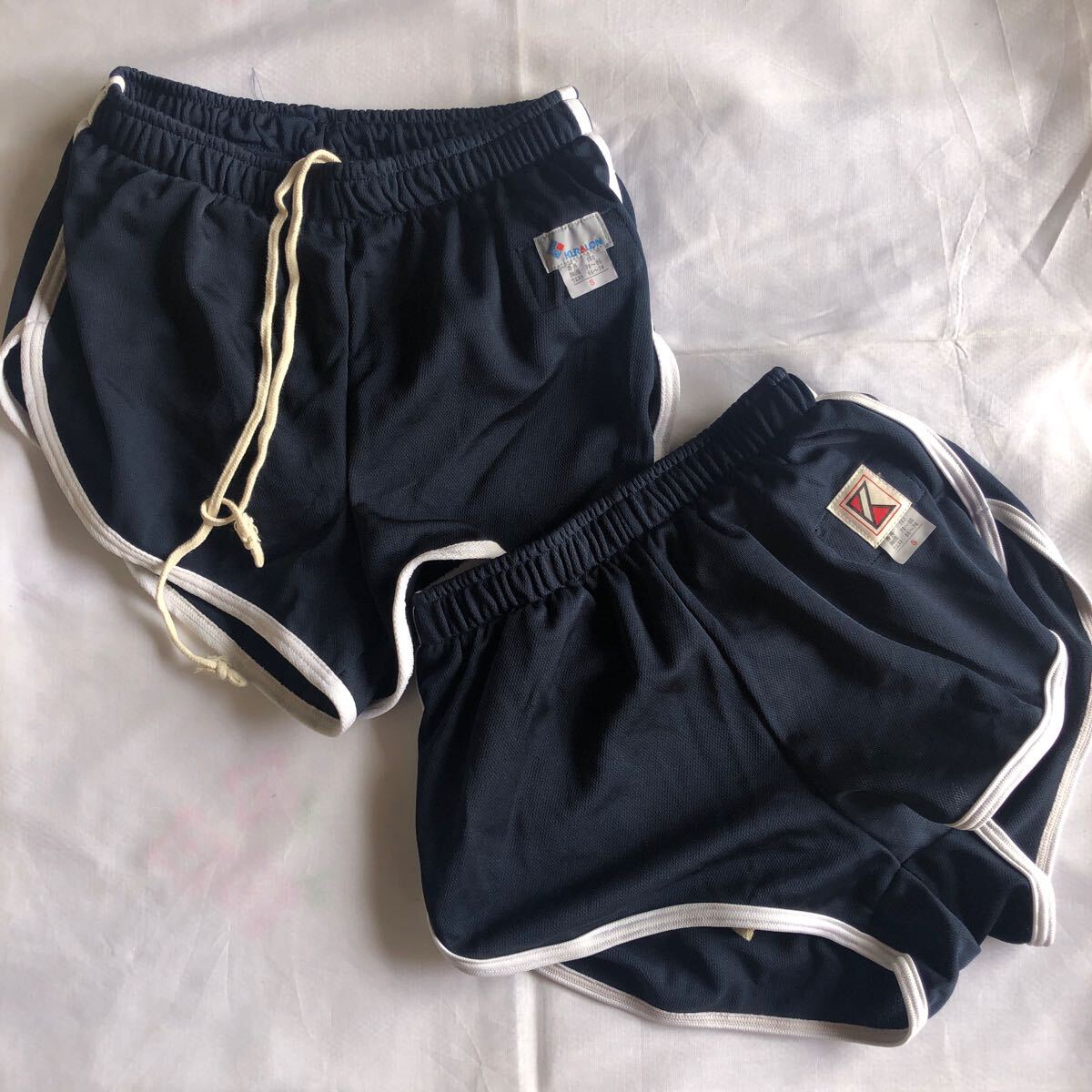  Showa Retro gym uniform gym uniform running pants inner pants equipped height 160 waist 66 from 74 KURALON man . for Ran bread two sheets unused goods 