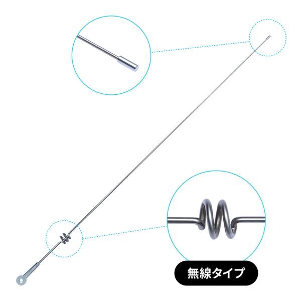 JETイノウエ ステンレスアンテナ基台付 ふそう用 無線タイプ スーパーグレート ファイター Eの画像2