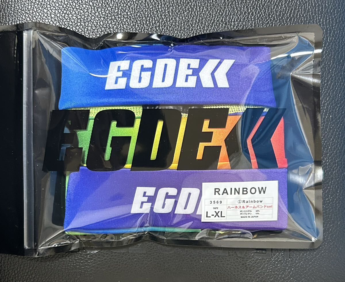 EGDE RAINBOW ハーネス＆アームバンドset レインボー　L-XL GX3ビキニ_画像4