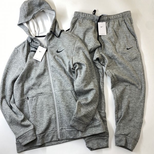 NIKE ナイキ Therma-FIT 裏起毛 ジップ パーカー & パンツ セット 上下 CU6232 DQ5406 -063 グレー XL_画像1