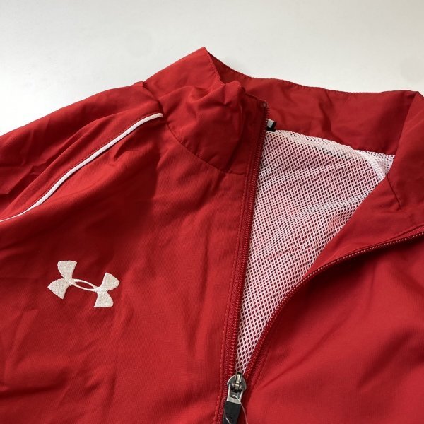 ★新品★UNDER ARMOUR アンダーアーマー UA チーム ウーブン ジップ ジャケット & パンツ セット 上下 MTR9180 MTR9182 赤 Mの画像2