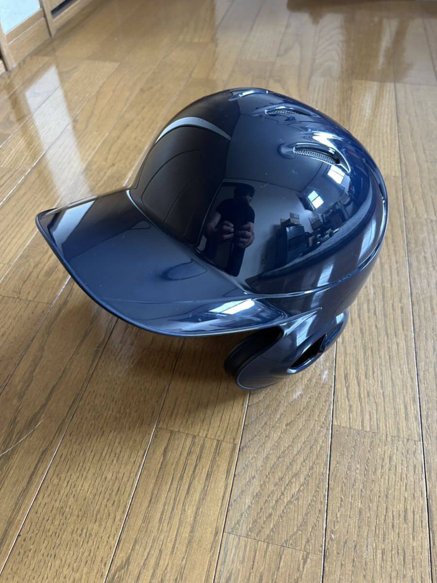 ミズノ ヘルメット ソフトボール用 Oサイズ ネイビー JSA3 袋付