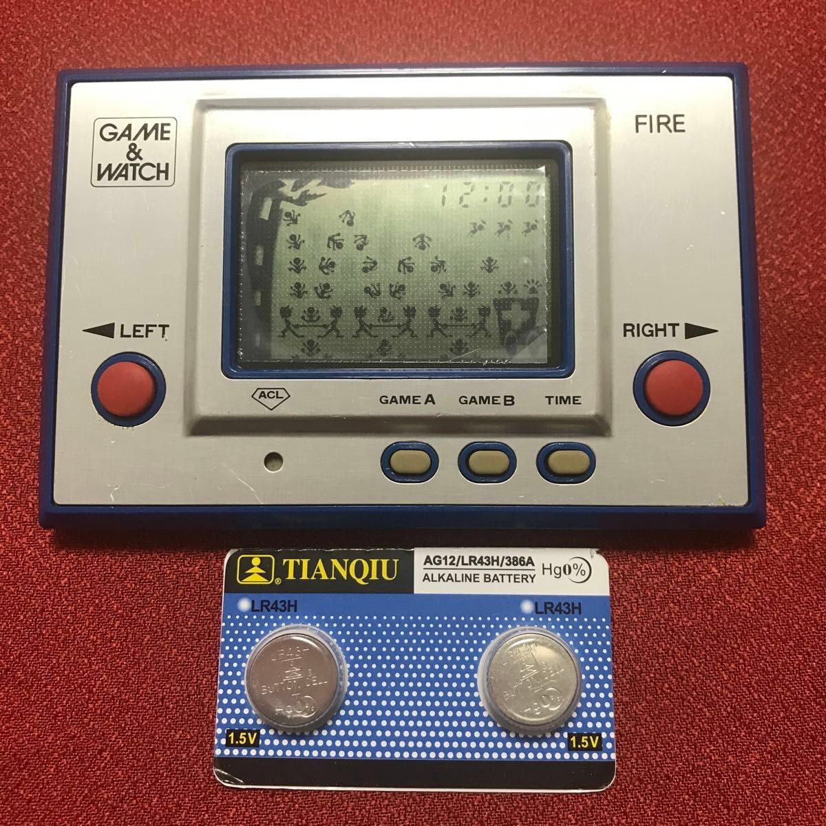 【メンテナンス済み　新品の電池付き】任天堂 ゲームウォッチ GAME&WATCH ゲーム&ウォッチ ニンテンドー ファイア