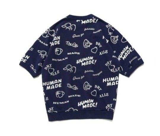 新品！~Human Made~ PRINTED S/S SWEATSHIRT クルーネック ネイビー ヒューマンメイド Tシャツ