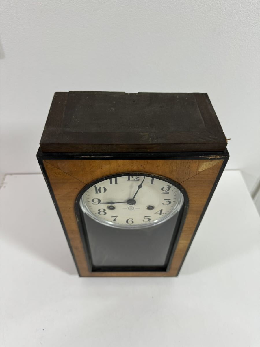 精工舎 ぜんまい式 掛け時計 振り子時計 SEIKOSHA ゼンマイ 手巻き レトロ アンティーク 木製の画像8
